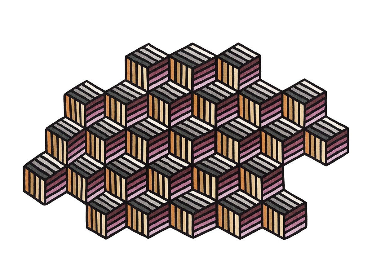 【ガン/GAN / GOODS】のPARQUET RUG / パルケット ラグ 305 × 188cm (ヘキサゴン オレンジ) インテリア・キッズ・メンズ・レディースファッション・服の通販 founy(ファニー) 　送料無料　Free Shipping　オレンジ　Orange　シンプル　Simple　ハンド　Hand　パターン　Pattern　ホーム・キャンプ・アウトドア・お取り寄せ　Home,Garden,Outdoor,Camping Gear　家具・インテリア　Furniture　その他 インテリア雑貨、家具　Furniture, Interior, Others　-|ID: prp329100002589750 ipo3291000000030181240