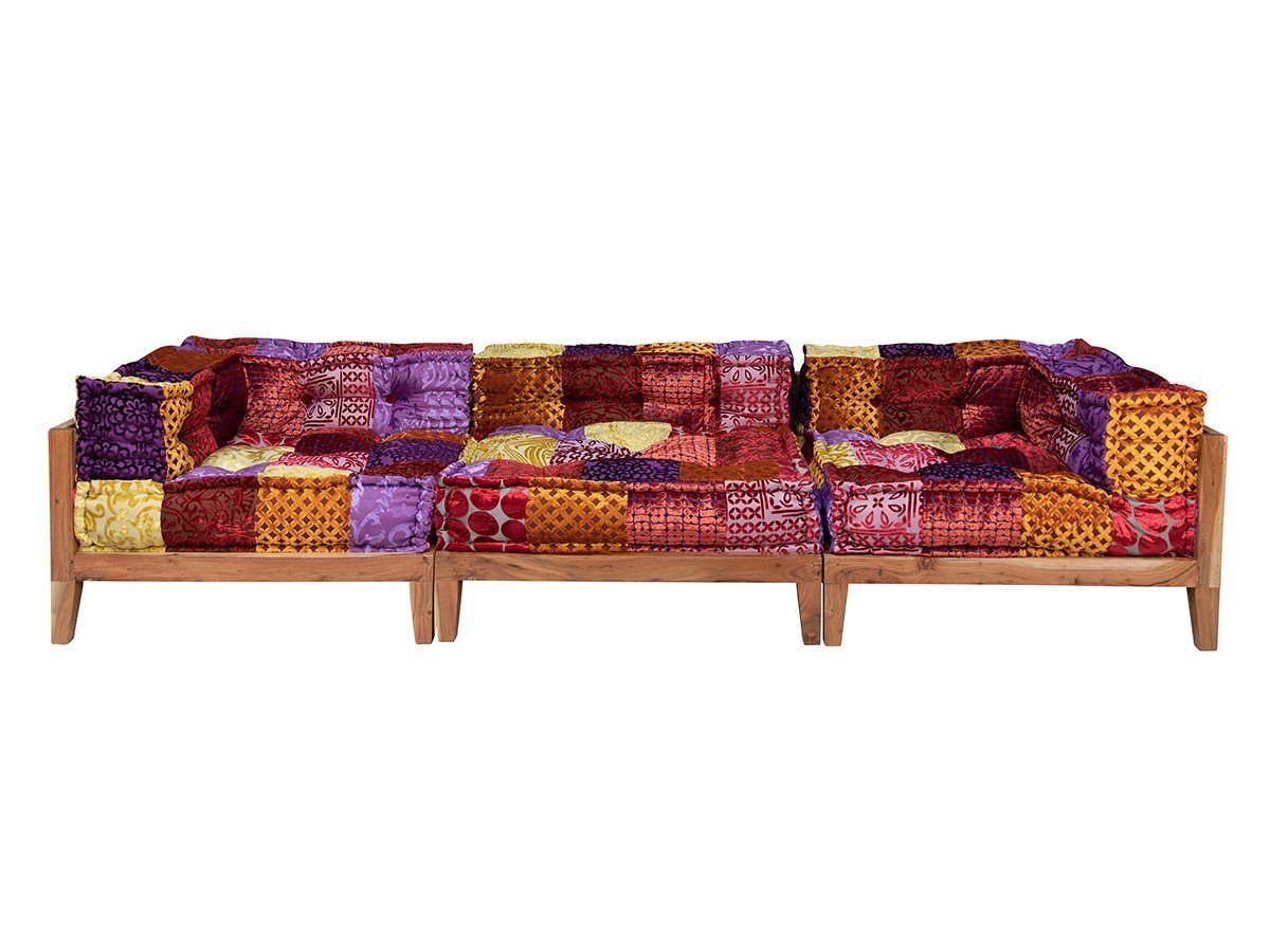 【アデペシュ/a.depeche / GOODS】のblock multi sofa corner / ブロックマルチソファ コーナー(パッチワークミックス) 人気、トレンドファッション・服の通販 founy(ファニー) 　インド　Indian Textile　ウッド　Wooden Design　クッション　Cushion, Throw Pillow　シンプル　Simple, Minimal　パッチワーク　Patchwork, Mixed Fabric　ブロック　Block, Solid Block Pattern　ミックス　Mix, Mixed Style　ホーム・キャンプ・アウトドア・お取り寄せ　Home Living / Home & Lifestyle / Camping Gear / Outdoor Camping　家具・インテリア　Home Furniture & Interior. Stylish & Functional Living Spaces　ソファー　Couches & Sofas　other-5|ID: prp329100002606850 ipo3291000000031501589