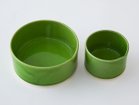【ハス/HASU / GOODS】のGREEN CRACKLE Stacking bowl M / 緑貫入 重ね中鉢 左:本商品、右:サイズ違いの「重ね小鉢」|ID:prp329100002614309