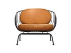 【杉山製作所/Sugiyama Seisakusho / GOODS】のHoop Lounge Chair / フープ ラウンジチェア 張地:牛革 AGAC エージングレザーキャメル(Bランク)、フレームサンドブラック|ID:prp329100002614333
