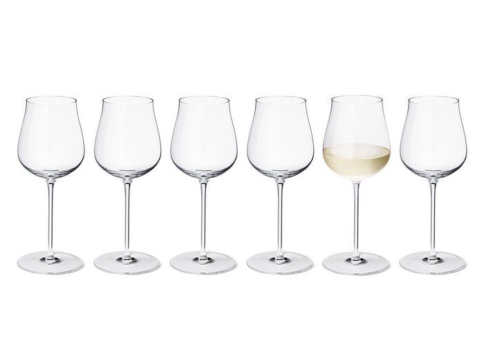 【ジョージ ジェンセン/GEORG JENSEN / GOODS】のSKY WHITE WINE GLASS 6PIECE SET / スカイ 白ワイングラス 6ピースセット インテリア・キッズ・メンズ・レディースファッション・服の通販 founy(ファニー) https://founy.com/ 送料無料 Free Shipping エレガント 上品 Elegant オーガニック Organic Cotton ガラス Glass, Glassware クリスタル Crystal, Swarovski グラス Glass, Eyewear コレクション Collection, Seasonal Line シンプル Simple, Minimal テーブル Table, Dining Table フォルム Silhouette, Form フランス France, French |ID: prp329100002621610 ipo3291000000030254866