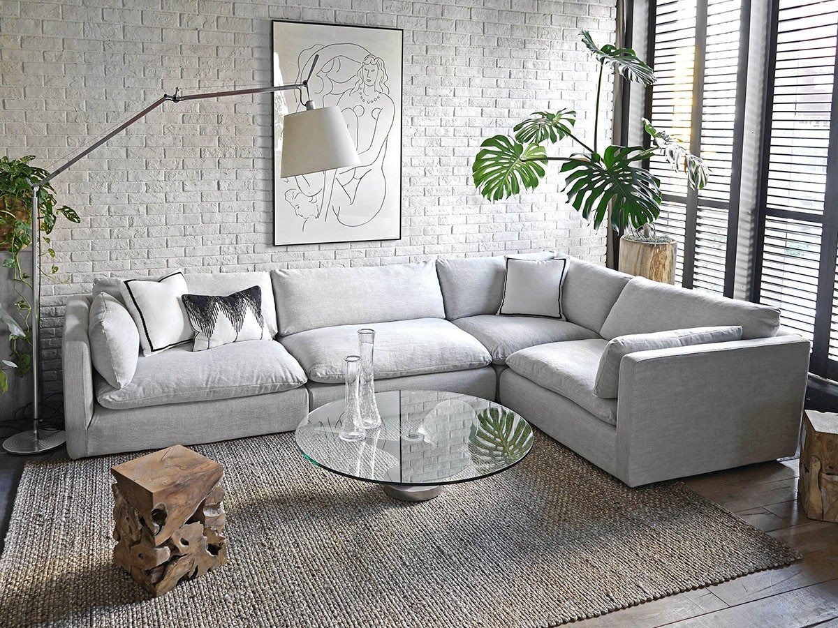 【ハロ/HALO / GOODS】のLA JOLA SECTIONAL CORNER SOFA / ラ ジョーラ セクショナル コーナーソファ 人気、トレンドファッション・服の通販 founy(ファニー) 　クッション　Cushion　シリコン　Silicon　フェザー　Feather　ラグジュアリー　Luxury　リネン　Linen　ホーム・キャンプ・アウトドア・お取り寄せ　Home,Garden,Outdoor,Camping Gear　家具・インテリア　Furniture　ソファー　Sofa　other-4|ID: prp329100002664785 ipo3291000000031500858