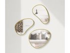 【アンブラ/ANNEBRA】のHubba Pebble Mirror Set of 3 / フーバ ぺブル ミラー 3セット ブラス 付属のシールで壁面へ固定するため、好きな向きに設置できます。|ID:prp329100002728663