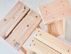 【石巻工房/Ishinomaki Laboratory / GOODS】のKOBO ST-TABLE drawer / 工房 ST-テーブル ドロワー付 木材参考イメージ:(左から時計回り)屋久島地杉、栗駒杉、レッドシダー集成材|ID:prp329100002808047