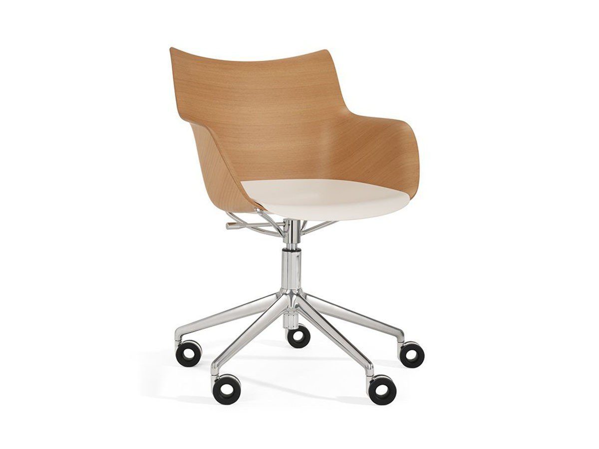 【カルテル/Kartell / GOODS】のSmart Wood collection Q/WOOD / スマートウッドコレクション Qウッド ロール インテリア・キッズ・メンズ・レディースファッション・服の通販 founy(ファニー) 　ウッド　Wooden Design　フィット　Fit, Slim Fit　フランス　France, French　ワーク　Workwear, Utility Style　送料無料　Free Shipping　ホーム・キャンプ・アウトドア・お取り寄せ　Home Living / Home & Lifestyle / Camping Gear / Outdoor Camping　家具・インテリア　Home Furniture & Interior. Stylish & Functional Living Spaces　チェア・椅子　Seating & Chairs　オフィスチェア・在宅ワーク用チェア　Office & Desk Chairs　ライトウッド / ホワイト / クローム|ID: prp329100002830154 ipo3291000000034282668