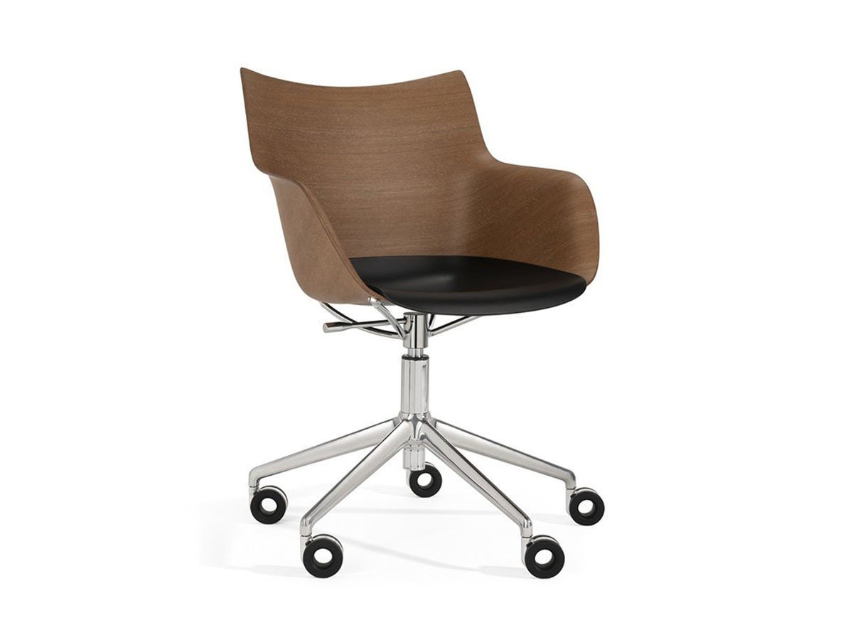 【カルテル/Kartell / GOODS】のSmart Wood collection Q/WOOD / スマートウッドコレクション Qウッド ロール インテリア・キッズ・メンズ・レディースファッション・服の通販 founy(ファニー) 　ウッド　Wooden Design　フィット　Fit, Slim Fit　フランス　France, French　ワーク　Workwear, Utility Style　送料無料　Free Shipping　ホーム・キャンプ・アウトドア・お取り寄せ　Home Living / Home & Lifestyle / Camping Gear / Outdoor Camping　家具・インテリア　Home Furniture & Interior. Stylish & Functional Living Spaces　チェア・椅子　Seating & Chairs　オフィスチェア・在宅ワーク用チェア　Office & Desk Chairs　ダークウッド / ブラック / クローム|ID: prp329100002830154 ipo3291000000034282670