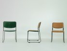 【シカク/SIKAKU / GOODS】のMEEL CHAIR / ミール チェア コール天 左:張地違いの「別珍」、中央:本商品、右:張地違いの「レザー」|ID: prp329100002830165 ipo3291000000035137159