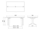 【フライミー ジャパン スタイル/FLYMEe Japan-Style / GOODS】のDINING TABLE / ダイニングテーブル #111523 「幅160cm」寸法図|ID:prp329100002883728