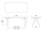 【フライミー ジャパン スタイル/FLYMEe Japan-Style / GOODS】のDINING TABLE / ダイニングテーブル #111554 「幅200cm」寸法図|ID:prp329100002883731