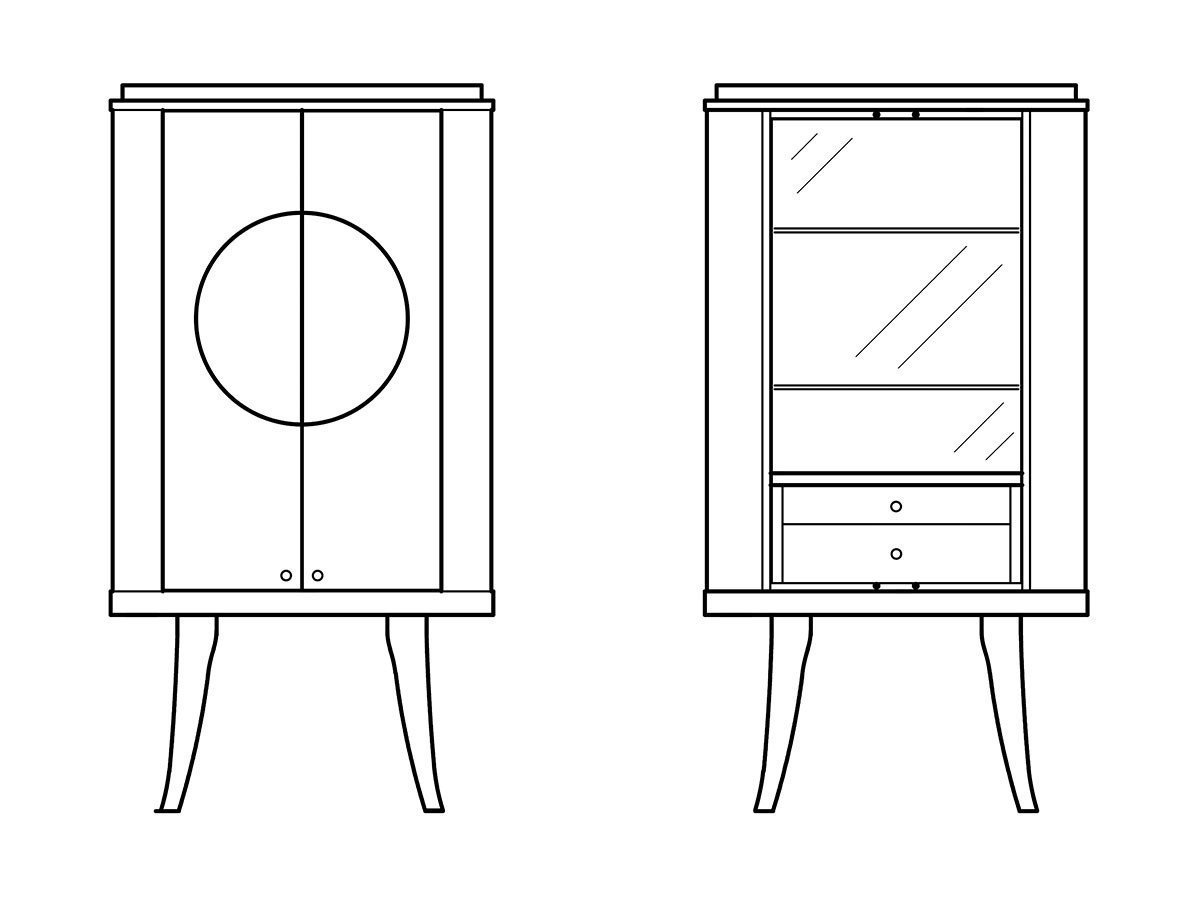 【マツオカ/MATSUOKA / GOODS】のCHRYSANTHEMUM COCKTAIL CABINET LIGHT / クリサンセマム カクテルキャビネット ライト インテリア・キッズ・メンズ・レディースファッション・服の通販 founy(ファニー) 　イヤリング　Earrings　ジャケット　Jacket　ダウン　Down　ホーム・キャンプ・アウトドア・お取り寄せ　Home,Garden,Outdoor,Camping Gear　家具・インテリア　Furniture　収納家具・キャビネット　Storage Furniture　キャビネット　Cabinet　扉内には引出し2杯、ガラス製の可動棚板2枚が設けられています。|ID: prp329100002883785 ipo3291000000025310362