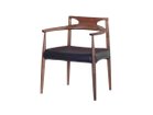 【フライミー ジャパン スタイル/FLYMEe Japan-Style / GOODS】のARM CHAIR / アームチェア #111552 張地:L11 革ブラック(ランク #L1)、ウッド:ブラックウォールナット|ID: prp329100002883823 ipo3291000000033331153