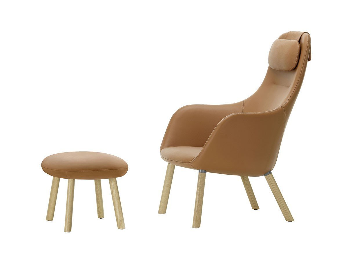 【ヴィトラ/Vitra / GOODS】のHAL Lounge Ottoman / ハル ラウンジオットマン インテリア・キッズ・メンズ・レディースファッション・服の通販 founy(ファニー) 　クッション　Cushion, Throw Pillow　コンパクト　Compact, Small Size　シンプル　Simple, Minimal　リラックス　Relax, Relaxed Fit　送料無料　Free Shipping　ホーム・キャンプ・アウトドア・お取り寄せ　Home Living / Home & Lifestyle / Camping Gear / Outdoor Camping　家具・インテリア　Home Furniture & Interior. Stylish & Functional Living Spaces　その他 インテリア雑貨、家具　Home Decor & Furniture Extras　張地:プレミアムレザー 97 コニャック(レザー L40)、脚部:ナチュラルオーク|ID: prp329100002922192 ipo3291000000030231639