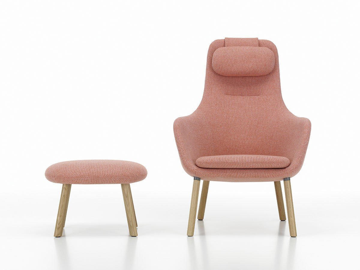 【ヴィトラ/Vitra / GOODS】のHAL Lounge Ottoman / ハル ラウンジオットマン インテリア・キッズ・メンズ・レディースファッション・服の通販 founy(ファニー) 　クッション　Cushion, Throw Pillow　コンパクト　Compact, Small Size　シンプル　Simple, Minimal　リラックス　Relax, Relaxed Fit　送料無料　Free Shipping　ホーム・キャンプ・アウトドア・お取り寄せ　Home Living / Home & Lifestyle / Camping Gear / Outdoor Camping　家具・インテリア　Home Furniture & Interior. Stylish & Functional Living Spaces　その他 インテリア雑貨、家具　Home Decor & Furniture Extras　張地:ジュメット 23 ペールローズ / コーラル(ファブリック F80)、脚部:ナチュラルオーク|ID: prp329100002922192 ipo3291000000030231653