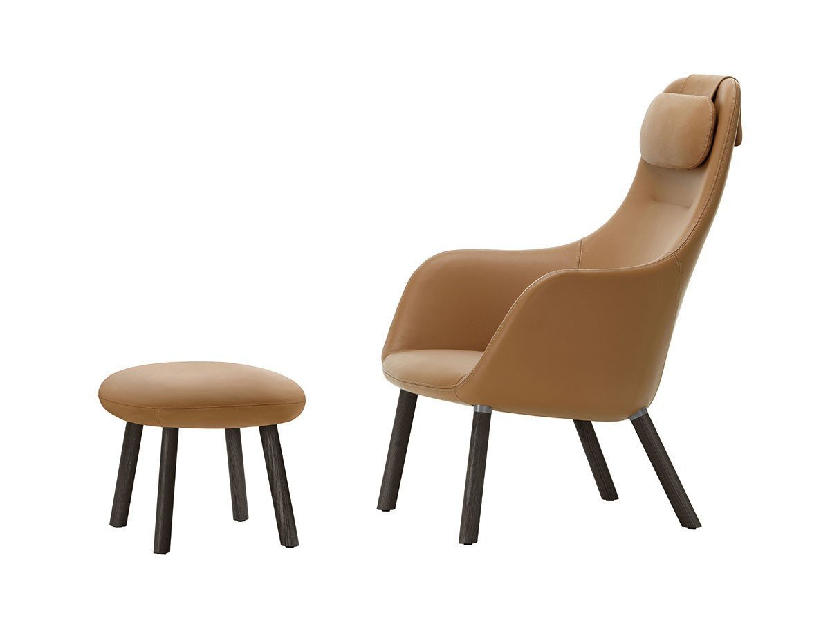 【ヴィトラ/Vitra / GOODS】のHAL Lounge Ottoman / ハル ラウンジオットマン インテリア・キッズ・メンズ・レディースファッション・服の通販 founy(ファニー) 　クッション　Cushion, Throw Pillow　コンパクト　Compact, Small Size　シンプル　Simple, Minimal　リラックス　Relax, Relaxed Fit　送料無料　Free Shipping　ホーム・キャンプ・アウトドア・お取り寄せ　Home Living / Home & Lifestyle / Camping Gear / Outdoor Camping　家具・インテリア　Home Furniture & Interior. Stylish & Functional Living Spaces　その他 インテリア雑貨、家具　Home Decor & Furniture Extras　張地:プレミアムレザー 97 コニャック(レザー L40)、脚部:ダークオーク|ID: prp329100002922192 ipo3291000000030231669