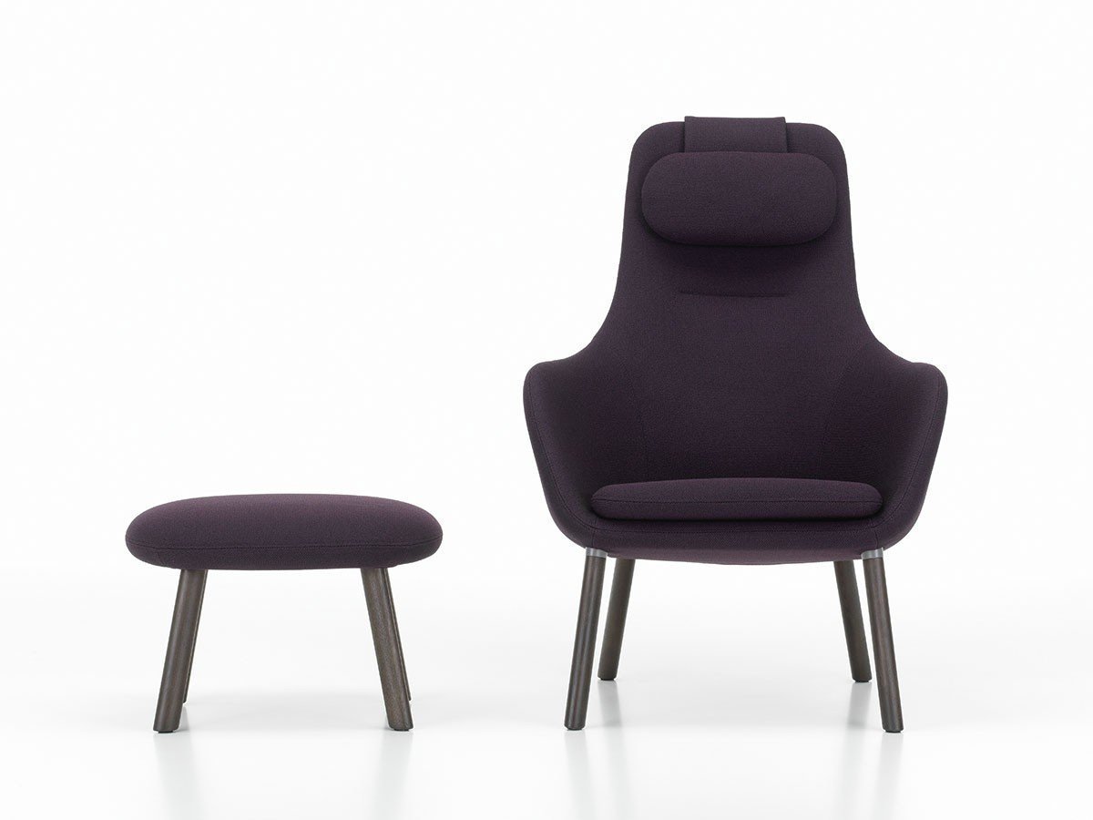 【ヴィトラ/Vitra / GOODS】のHAL Lounge Ottoman / ハル ラウンジオットマン インテリア・キッズ・メンズ・レディースファッション・服の通販 founy(ファニー) 　クッション　Cushion, Throw Pillow　コンパクト　Compact, Small Size　シンプル　Simple, Minimal　リラックス　Relax, Relaxed Fit　送料無料　Free Shipping　ホーム・キャンプ・アウトドア・お取り寄せ　Home Living / Home & Lifestyle / Camping Gear / Outdoor Camping　家具・インテリア　Home Furniture & Interior. Stylish & Functional Living Spaces　その他 インテリア雑貨、家具　Home Decor & Furniture Extras　張地:クレド 17 ブラック / オーバジーン(ファブリック F120)、脚部:ダークオーク|ID: prp329100002922192 ipo3291000000030231691