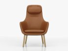 【ヴィトラ/Vitra / GOODS】のHAL Lounge Chair / ハル ラウンジチェア ルースクッション 張地:プレミアムレザー 97 コニャック(レザー L40)、脚部:ナチュラルオーク|ID: prp329100002922194 ipo3291000000030232860