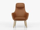 【ヴィトラ/Vitra / GOODS】のHAL Lounge Chair / ハル ラウンジチェア ルースクッション 張地:プレミアムレザー 97 コニャック(レザー L40)、脚部:ナチュラルオーク|ID: prp329100002922194 ipo3291000000034365904