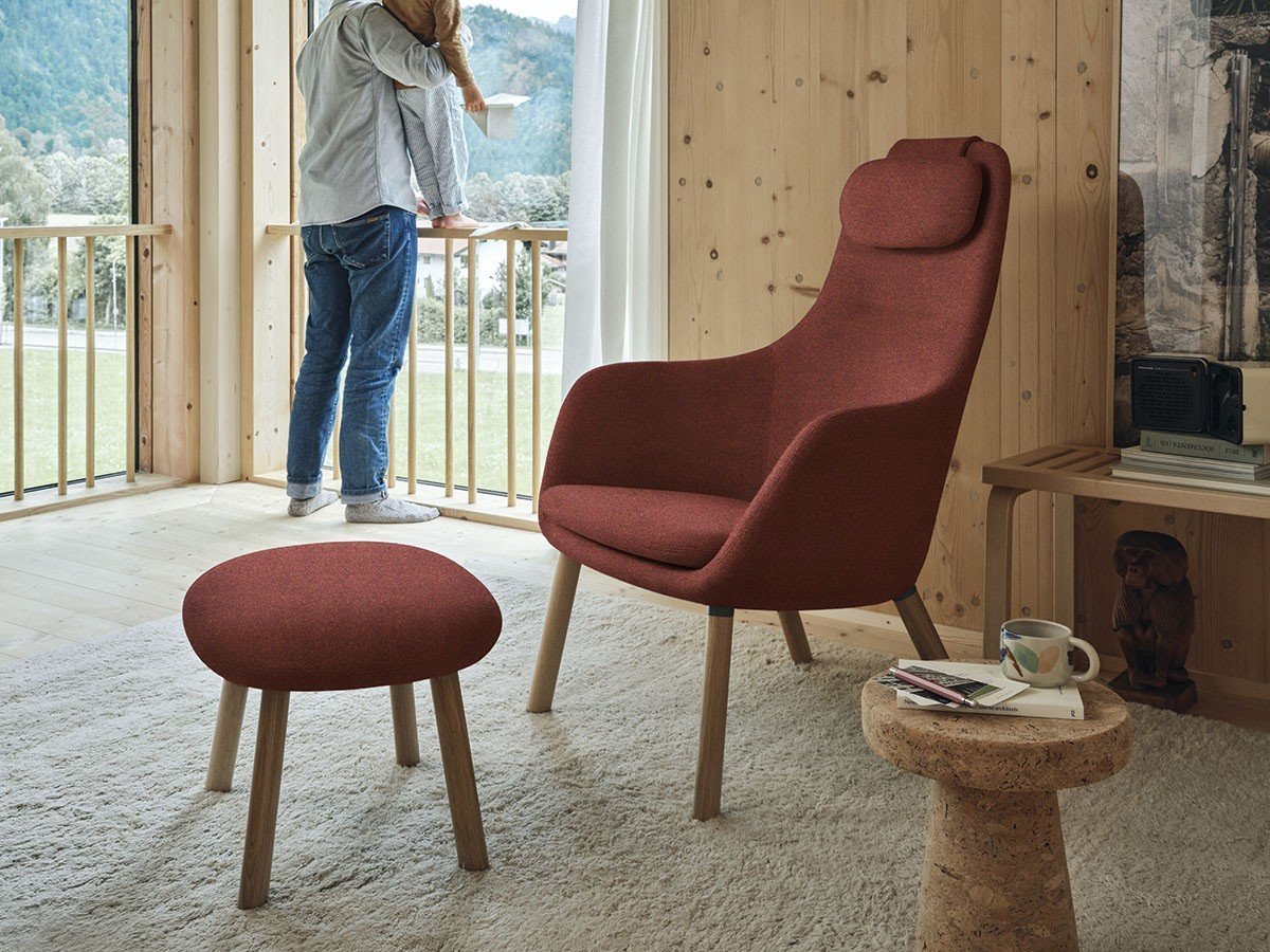 【ヴィトラ/Vitra / GOODS】のHAL Lounge Chair / ハル ラウンジチェア ルースクッション インテリア・キッズ・メンズ・レディースファッション・服の通販 founy(ファニー) 　クッション　Cushion, Throw Pillow　コンパクト　Compact, Small Size　シンプル　Simple, Minimal　リラックス　Relax, Relaxed Fit　ホーム・キャンプ・アウトドア・お取り寄せ　Home Living / Home & Lifestyle / Camping Gear / Outdoor Camping　家具・インテリア　Home Furniture & Interior. Stylish & Functional Living Spaces　チェア・椅子　Seating & Chairs　ラウンジチェア・リクライナー　Lounge Chairs / Recliners　張地:コジー 19 チェストナット(ファブリック F80)、脚部:ナチュラルオーク|ID: prp329100002922194 ipo3291000000035005163