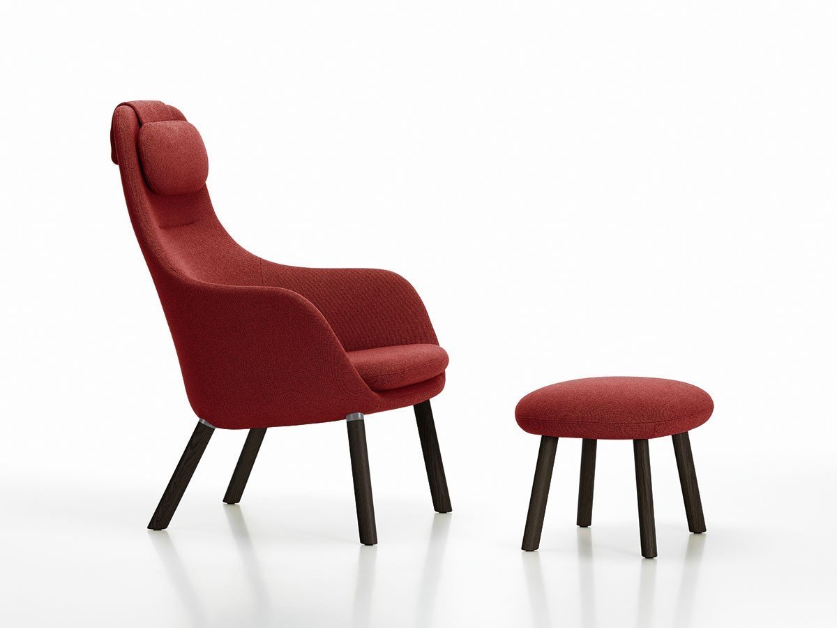【ヴィトラ/Vitra / GOODS】のHAL Lounge Chair / ハル ラウンジチェア ルースクッション インテリア・キッズ・メンズ・レディースファッション・服の通販 founy(ファニー) 　クッション　Cushion, Throw Pillow　コンパクト　Compact, Small Size　シンプル　Simple, Minimal　リラックス　Relax, Relaxed Fit　ホーム・キャンプ・アウトドア・お取り寄せ　Home Living / Home & Lifestyle / Camping Gear / Outdoor Camping　家具・インテリア　Home Furniture & Interior. Stylish & Functional Living Spaces　チェア・椅子　Seating & Chairs　ラウンジチェア・リクライナー　Lounge Chairs / Recliners　張地:クレド 16 レッドチリ(ファブリック F120)、脚部:ダークオーク|ID: prp329100002922194 ipo3291000000035005172