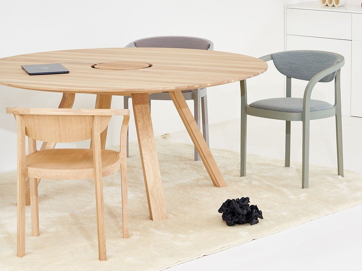 【カリモクニュースタンダード/KARIMOKU NEW STANDARD / GOODS】のSPECTRUM WORKSTATION ROUND ST 160 / スペクトラム ワークステーション ラウンドST 160 人気、トレンドファッション・服の通販 founy(ファニー) 　シンプル　Simple　スマート　Smart　テーブル　Table　デスク　Desk　ラウンド　Round　ホーム・キャンプ・アウトドア・お取り寄せ　Home,Garden,Outdoor,Camping Gear　家具・インテリア　Home Furniture & Interior. Stylish & Functional Living Spaces　テーブル　Table　ダイニングテーブル　Dining Table　other-5|ID: prp329100002939693 ipo3291000000031498517