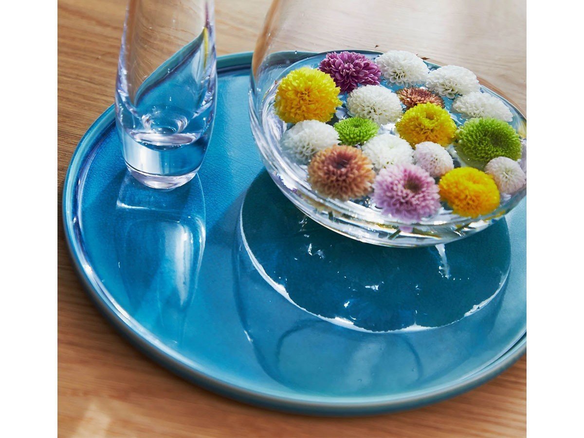 【ハス/HASU / GOODS】のAZURE CRACKLE Plate LL / 瑠璃貫入 大皿 大 人気、トレンドファッション・服の通販 founy(ファニー) 　シンプル　Simple　テーブル　Table　フォルム　Form　プレート　Plate　エレガント 上品　Elegant　皿　Dish　other-4|ID: prp329100002958344 ipo3291000000031497954