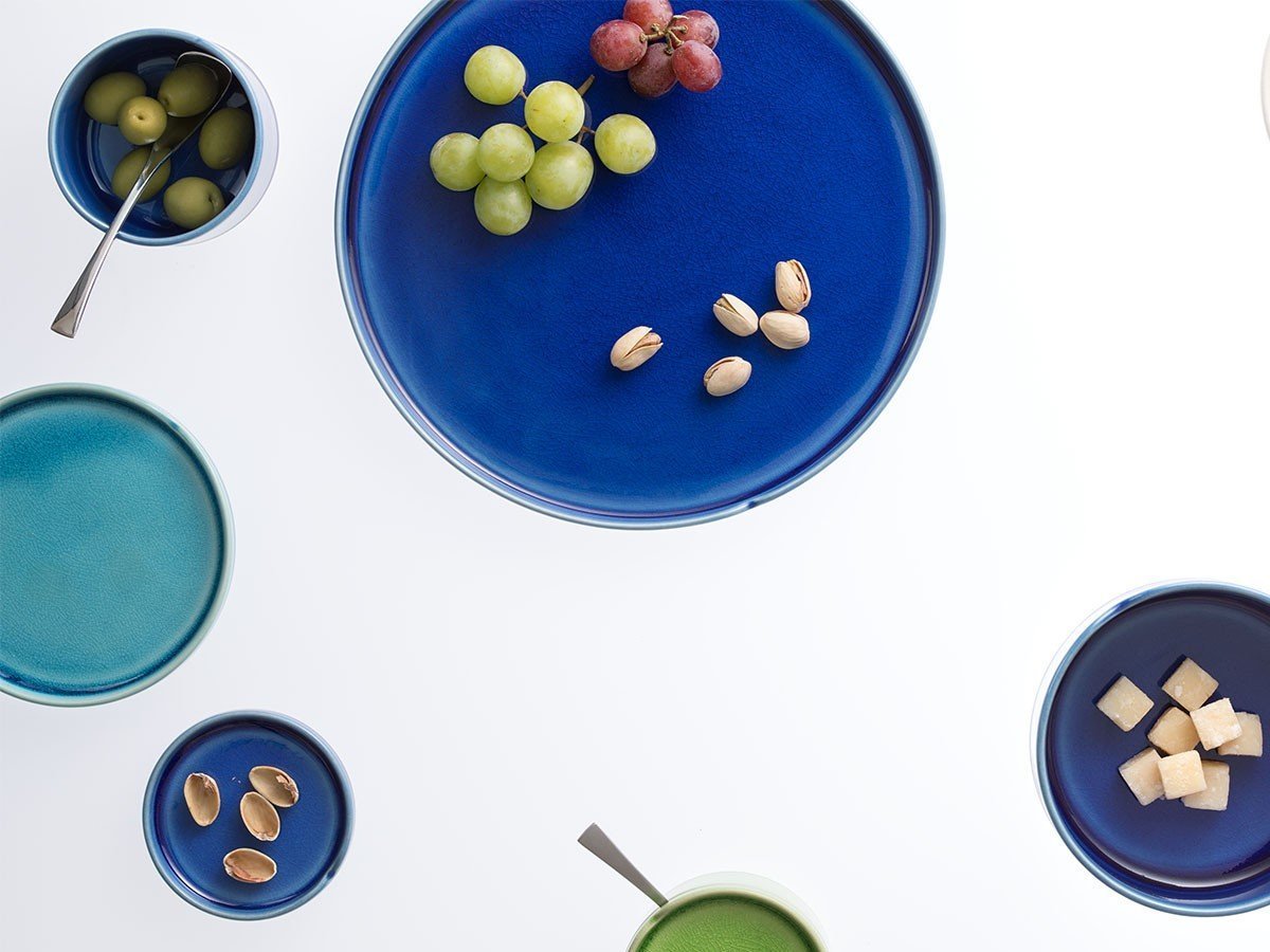 【ハス/HASU / GOODS】のAZURE CRACKLE Stacking bowl M with lid / 瑠璃貫入 蓋付重ね中鉢 インテリア・キッズ・メンズ・レディースファッション・服の通販 founy(ファニー) 　シンプル　Simple　テーブル　Table　フォルム　Form　エレガント 上品　Elegant　皿　Dish　HASUシリーズ|ID: prp329100002958345 ipo3291000000030222982