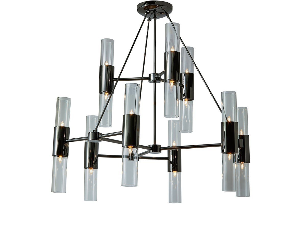 【スミカ/SUMICA / GOODS】のLUPINUS / ルピナス シーリングライト 18灯 インテリア・キッズ・メンズ・レディースファッション・服の通販 founy(ファニー) 　送料無料　Free Shipping　エレガント 上品　Elegant　ガラス　Glass, Glassware　シンプル　Simple, Minimal　チューブ　Tube, Tube Top　フレーム　Frame, Outline　モダン　Modern, Contemporary　ホーム・キャンプ・アウトドア・お取り寄せ　Home Living / Home & Lifestyle / Camping Gear / Outdoor Camping　家具・インテリア　Home Furniture & Interior. Stylish & Functional Living Spaces　ライト・照明　Lamps & Lighting Fixtures　シーリングライト・天井照明　Ceiling Light / Flush Mount Light　ホーム・キャンプ・アウトドア・お取り寄せ　Home Living / Home & Lifestyle / Camping Gear / Outdoor Camping　家具・インテリア　Home Furniture & Interior. Stylish & Functional Living Spaces　ライト・照明　Lamps & Lighting Fixtures　シャンデリア・クリスタル照明　Chandelier / Crystal Ceiling Light　黒ニッケルメッキ|ID: prp329100002965854 ipo3291000000033640759