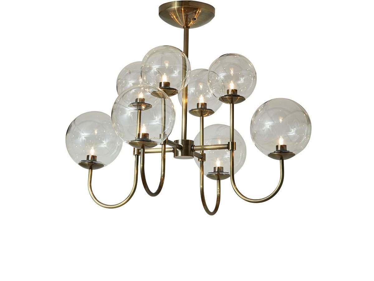 【スミカ/SUMICA / GOODS】のGRAPE 125/150 / グレープ 125/150 シャンデリア型シーリングライト 8灯 インテリア・キッズ・メンズ・レディースファッション・服の通販 founy(ファニー) 　送料無料　Free Shipping　ガラス　Glass, Glassware　バランス　Balance, Style Balance　軽量　Lightweight, Ultra Light　ホーム・キャンプ・アウトドア・お取り寄せ　Home Living / Home & Lifestyle / Camping Gear / Outdoor Camping　家具・インテリア　Home Furniture & Interior. Stylish & Functional Living Spaces　ライト・照明　Lamps & Lighting Fixtures　シーリングライト・天井照明　Ceiling Light / Flush Mount Light　ホーム・キャンプ・アウトドア・お取り寄せ　Home Living / Home & Lifestyle / Camping Gear / Outdoor Camping　家具・インテリア　Home Furniture & Interior. Stylish & Functional Living Spaces　ライト・照明　Lamps & Lighting Fixtures　シャンデリア・クリスタル照明　Chandelier / Crystal Ceiling Light　真鍮ブロンズメッキ|ID: prp329100002965859 ipo3291000000033640734