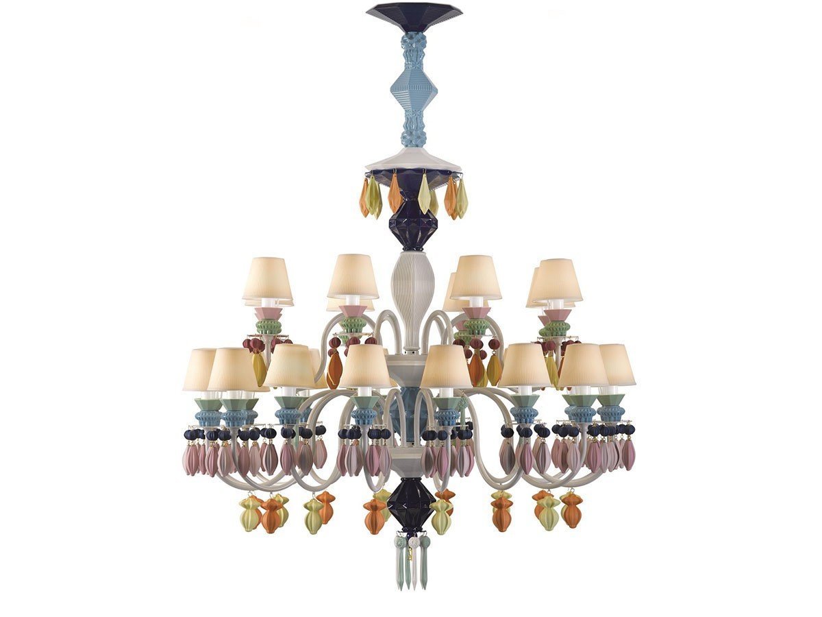 【リヤドロ/LLADRO / GOODS】のBelle de Nuit Chandelier 24 / ベル・ドゥ・ニュイ シャンデリア 24灯 インテリア・キッズ・メンズ・レディースファッション・服の通販 founy(ファニー) 　エレガント 上品　Elegant　コレクション　Collection, Seasonal Line　透かし　Cut-Out, Lacework　フォルム　Silhouette, Form　レース　Lace, Lace Fabric　送料無料　Free Shipping　ホーム・キャンプ・アウトドア・お取り寄せ　Home Living / Home & Lifestyle / Camping Gear / Outdoor Camping　家具・インテリア　Home Furniture & Interior. Stylish & Functional Living Spaces　ライト・照明　Lamps & Lighting Fixtures　シャンデリア・クリスタル照明　Chandelier / Crystal Ceiling Light　マルチ|ID: prp329100003012066 ipo3291000000033331384