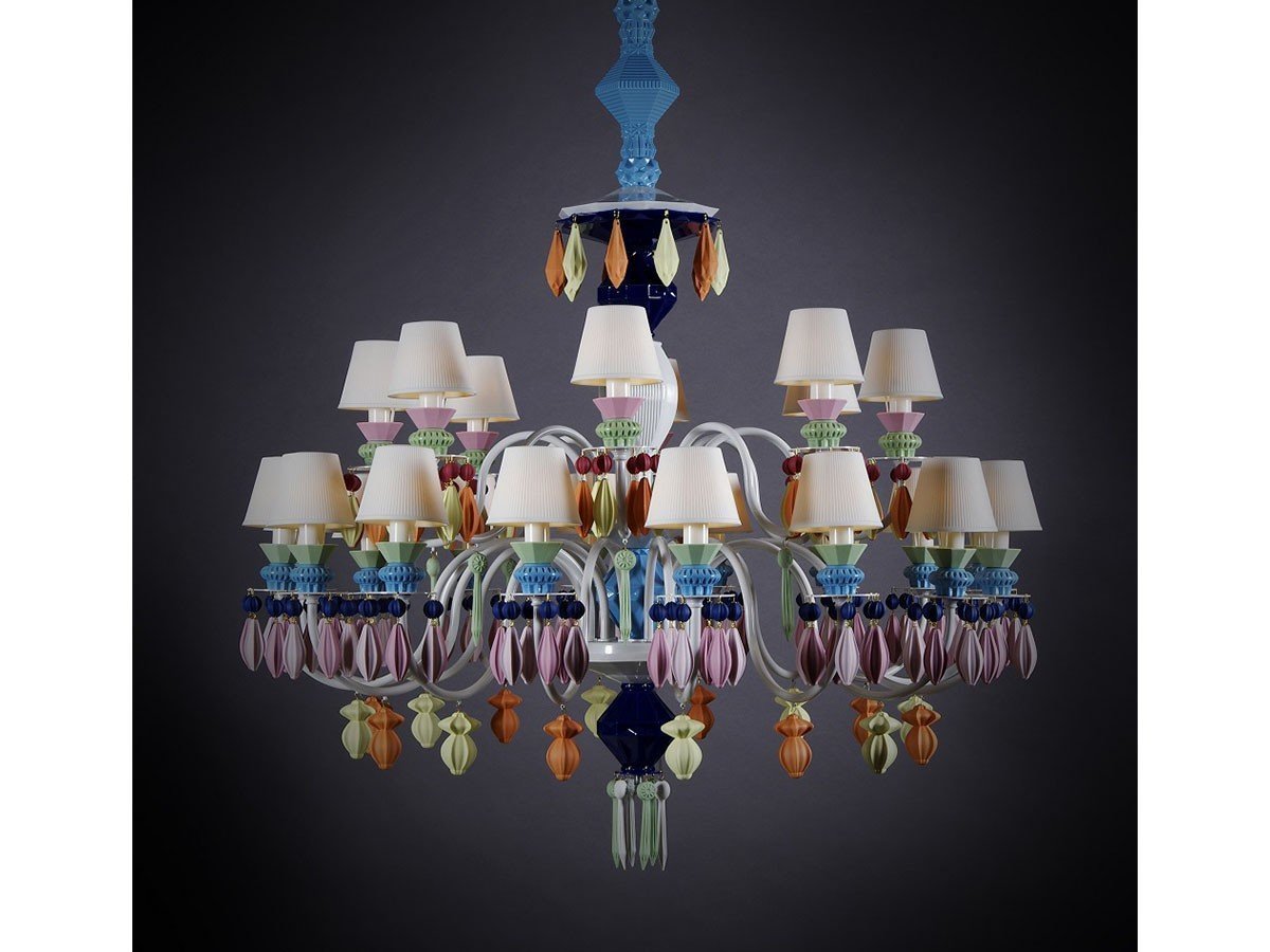 【リヤドロ/LLADRO / GOODS】のBelle de Nuit Chandelier 12 / ベル・ドゥ・ニュイ シャンデリア 12灯 インテリア・キッズ・メンズ・レディースファッション・服の通販 founy(ファニー) 　エレガント 上品　Elegant　コレクション　Collection, Seasonal Line　シルバー　Silver, Metallic Silver　透かし　Cut-Out, Lacework　フォルム　Silhouette, Form　レース　Lace, Lace Fabric　送料無料　Free Shipping　ホーム・キャンプ・アウトドア・お取り寄せ　Home Living / Home & Lifestyle / Camping Gear / Outdoor Camping　家具・インテリア　Home Furniture & Interior. Stylish & Functional Living Spaces　ライト・照明　Lamps & Lighting Fixtures　シャンデリア・クリスタル照明　Chandelier / Crystal Ceiling Light　参考イメージ|ID: prp329100003012067 ipo3291000000033331367