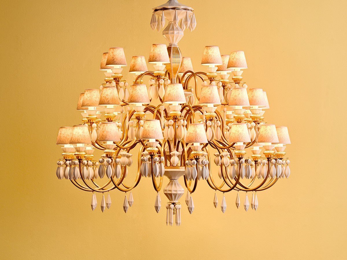 【リヤドロ/LLADRO / GOODS】のBelle de Nuit Chandelier 12 / ベル・ドゥ・ニュイ シャンデリア 12灯 インテリア・キッズ・メンズ・レディースファッション・服の通販 founy(ファニー) 　エレガント 上品　Elegant　コレクション　Collection, Seasonal Line　シルバー　Silver, Metallic Silver　透かし　Cut-Out, Lacework　フォルム　Silhouette, Form　レース　Lace, Lace Fabric　送料無料　Free Shipping　ホーム・キャンプ・アウトドア・お取り寄せ　Home Living / Home & Lifestyle / Camping Gear / Outdoor Camping　家具・インテリア　Home Furniture & Interior. Stylish & Functional Living Spaces　ライト・照明　Lamps & Lighting Fixtures　シャンデリア・クリスタル照明　Chandelier / Crystal Ceiling Light　参考イメージ|ID: prp329100003012067 ipo3291000000033331373