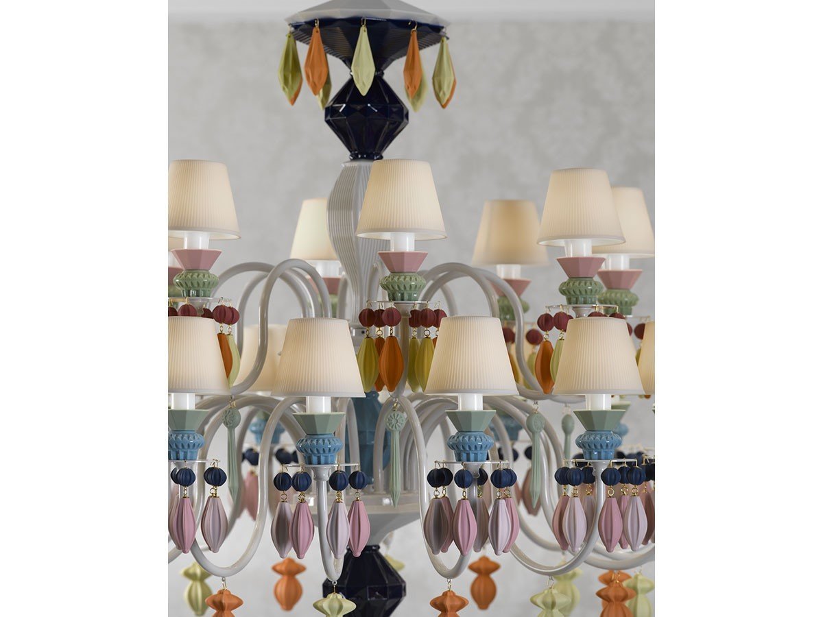 【リヤドロ/LLADRO / GOODS】のBelle de Nuit Chandelier 12 / ベル・ドゥ・ニュイ シャンデリア 12灯 インテリア・キッズ・メンズ・レディースファッション・服の通販 founy(ファニー) 　エレガント 上品　Elegant　コレクション　Collection, Seasonal Line　シルバー　Silver, Metallic Silver　透かし　Cut-Out, Lacework　フォルム　Silhouette, Form　レース　Lace, Lace Fabric　送料無料　Free Shipping　ホーム・キャンプ・アウトドア・お取り寄せ　Home Living / Home & Lifestyle / Camping Gear / Outdoor Camping　家具・インテリア　Home Furniture & Interior. Stylish & Functional Living Spaces　ライト・照明　Lamps & Lighting Fixtures　シャンデリア・クリスタル照明　Chandelier / Crystal Ceiling Light　参考イメージ|ID: prp329100003012067 ipo3291000000036472337