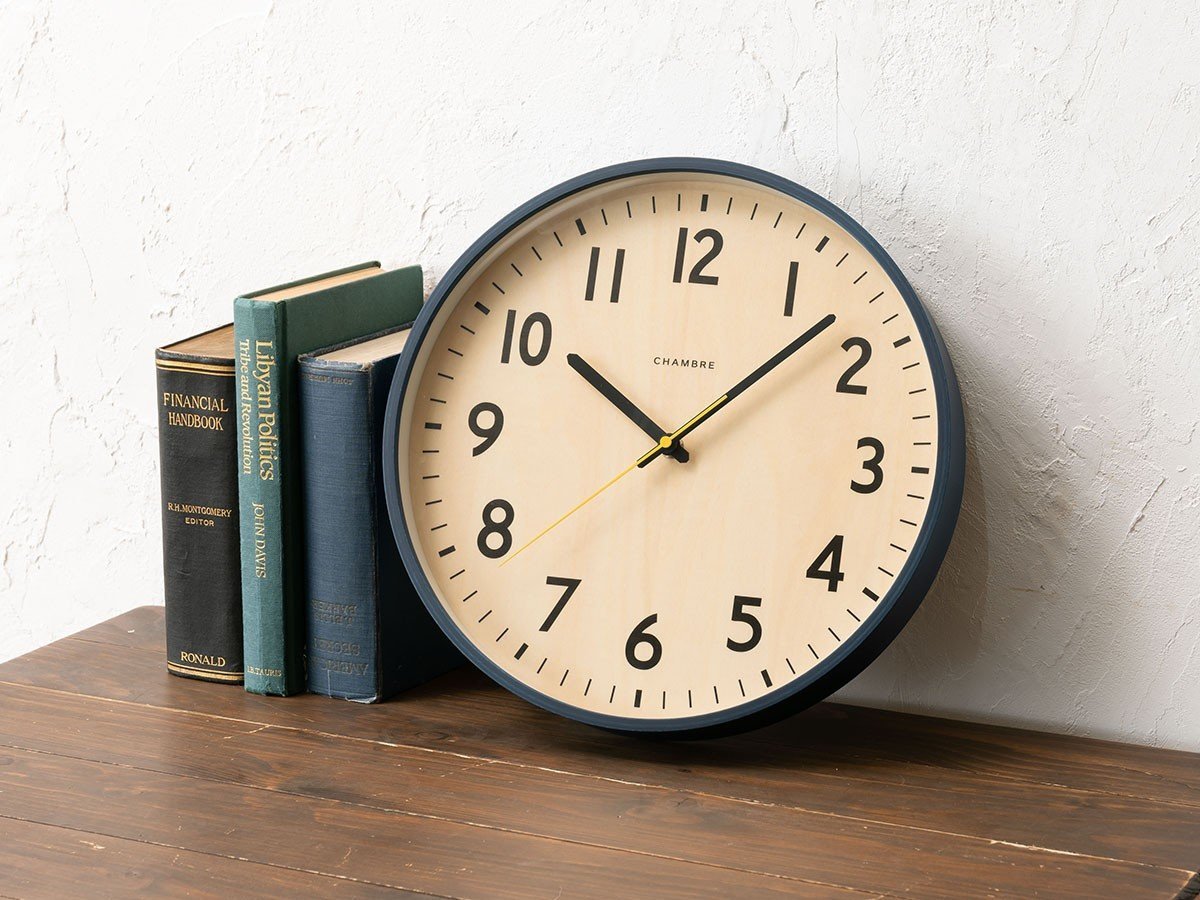 【フライミーパーラー/FLYMEe Parlor / GOODS】のWall Clock / ウォールクロック #112398 インテリア・キッズ・メンズ・レディースファッション・服の通販 founy(ファニー) 　送料無料　Free Shipping　イエロー　Yellow　シルバー　Silver, Metallic Silver　シンプル　Simple, Minimal　スタイリッシュ　Stylish, Fashionable　スマート　Smart, Elegant　モチーフ　Motif, Design Theme　時計　Watch, Wristwatch　ホーム・キャンプ・アウトドア・お取り寄せ　Home Living / Home & Lifestyle / Camping Gear / Outdoor Camping　家具・インテリア　Home Furniture & Interior. Stylish & Functional Living Spaces　その他 インテリア雑貨、家具　Home Decor & Furniture Extras　ネイビー|ID: prp329100003012088 ipo3291000000030216081