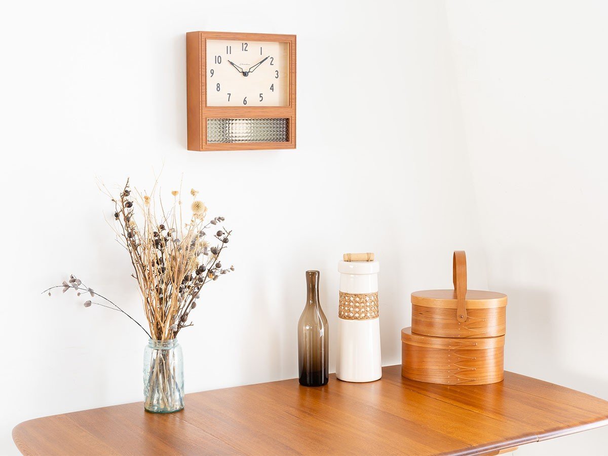 【フライミーパーラー/FLYMEe Parlor / GOODS】のWall Clock / 振り子時計 #112388 インテリア・キッズ・メンズ・レディースファッション・服の通販 founy(ファニー) 　送料無料　Free Shipping　チェック　Check, Plaid, Tartan　フォルム　Silhouette, Form　ブロック　Block, Solid Block Pattern　時計　Watch, Wristwatch　ホーム・キャンプ・アウトドア・お取り寄せ　Home Living / Home & Lifestyle / Camping Gear / Outdoor Camping　家具・インテリア　Home Furniture & Interior. Stylish & Functional Living Spaces　その他 インテリア雑貨、家具　Home Decor & Furniture Extras　カフェブラウン|ID: prp329100003012092 ipo3291000000030216306