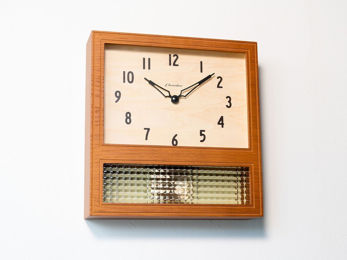 【フライミーパーラー/FLYMEe Parlor / GOODS】のWall Clock / 振り子時計 #112388 インテリア・キッズ・メンズ・レディースファッション・服の通販 founy(ファニー) 　送料無料　Free Shipping　チェック　Check, Plaid, Tartan　フォルム　Silhouette, Form　ブロック　Block, Solid Block Pattern　時計　Watch, Wristwatch　ホーム・キャンプ・アウトドア・お取り寄せ　Home Living / Home & Lifestyle / Camping Gear / Outdoor Camping　家具・インテリア　Home Furniture & Interior. Stylish & Functional Living Spaces　その他 インテリア雑貨、家具　Home Decor & Furniture Extras　カフェブラウン|ID: prp329100003012092 ipo3291000000030216321
