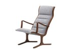 【天童木工/Tendo Mokko / GOODS】のHighback Chair / ハイバックチェア T-3243WB 張地:カッセル C0593 ライトグレー(グレードC)、フレームホワイトビーチ / ブラウンウォール|ID:prp329100003088324