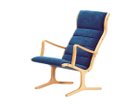 【天童木工/Tendo Mokko / GOODS】のHighback Chair / ハイバックチェア T-3243WB 張地:カッセル C0557 ダークブルー(グレードC)、フレームホワイトビーチ / ナチュラル色|ID:prp329100003088324