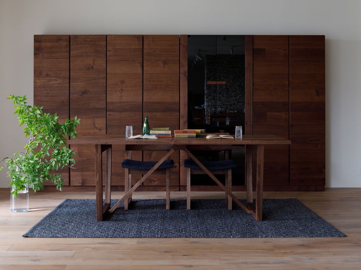 【ヒラシマ/HIRASHIMA / GOODS】のELEVATO Dining Table / エレヴァート ダイニングテーブル インテリア・キッズ・メンズ・レディースファッション・服の通販 founy(ファニー) 　シンプル　Simple　テーブル　Table　フォルム　Form　ホーム・キャンプ・アウトドア・お取り寄せ　Home,Garden,Outdoor,Camping Gear　家具・インテリア　Furniture　テーブル　Table　ダイニングテーブル　Dining Table　ウッド:ウォールナット、サイズ:幅196cm|ID: prp329100003105125 ipo3291000000030205950