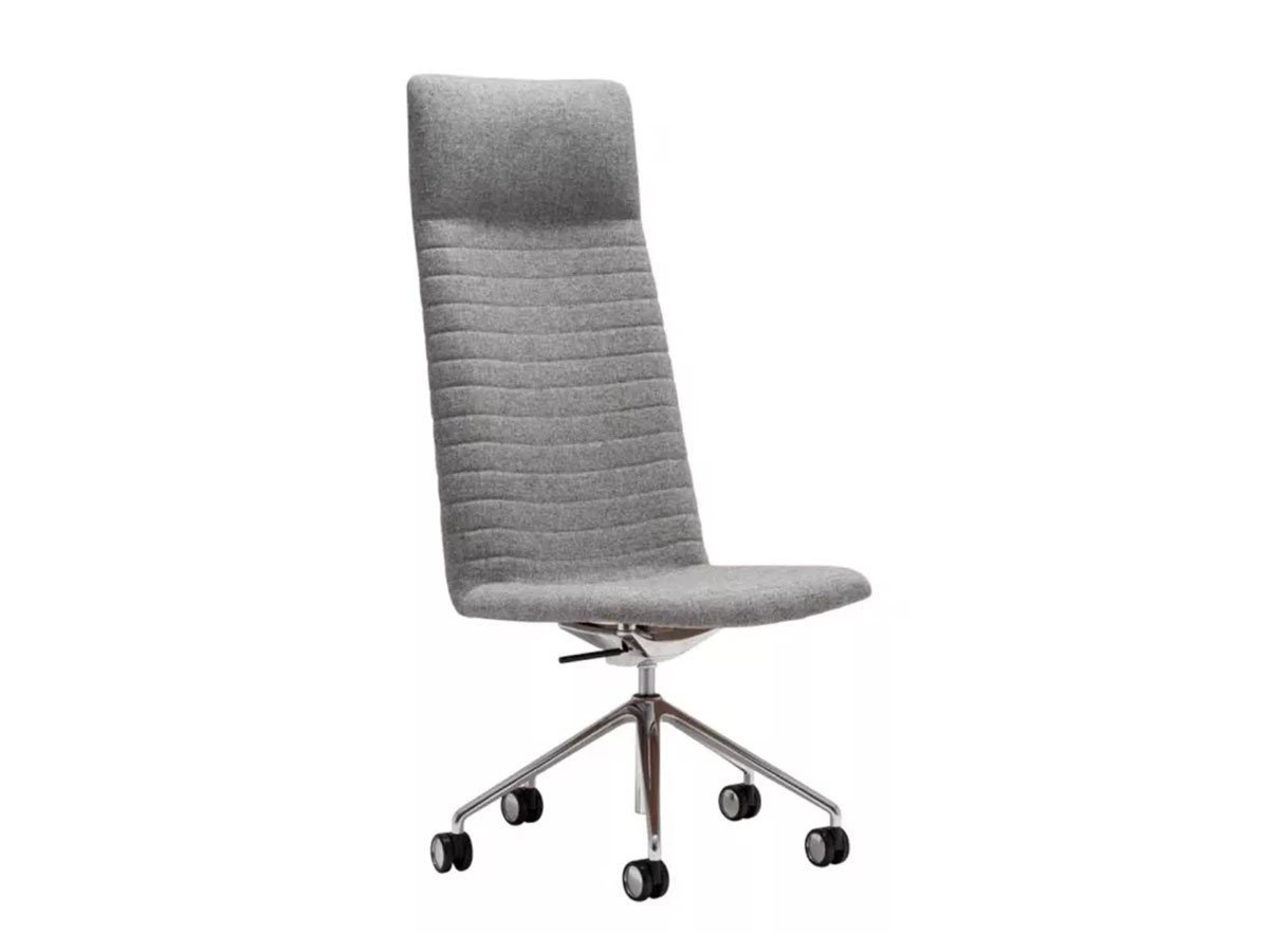 【アンドリュー ワールド/Andreu World / GOODS】のFlex Executive High Back Chair / フレックス エグゼクティブ SI1858 ハイバック チェア キャスターベース アルミニウム製 人気、トレンドファッション・服の通販 founy(ファニー) 　イタリア　Italy　クッション　Cushion　シンプル　Simple　スリム　Slim　デスク　Desk　フィット　Fit　モチーフ　Motif　リラックス　Relax　ホーム・キャンプ・アウトドア・お取り寄せ　Home,Garden,Outdoor,Camping Gear　家具・インテリア　Furniture　チェア・椅子　Chair　オフィスチェア・デスクチェア　Office Chair/Desk Chair　 other-1|ID: prp329100003120876 ipo3291000000021147542