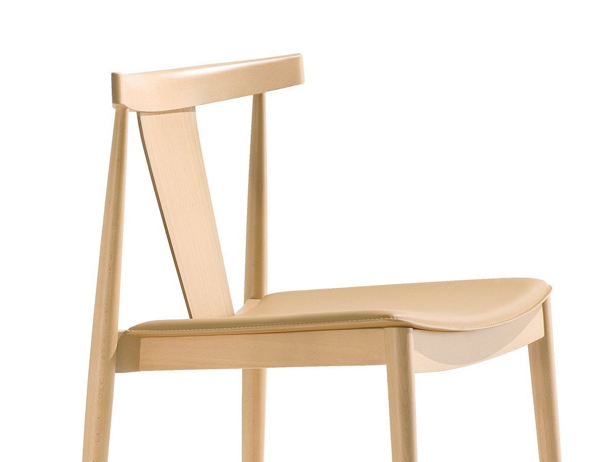【アンドリュー ワールド/Andreu World / GOODS】のSmile Stackable Chair with Upholstered Seat / スマイル SI0324 スタッカブルチェア スピンドルバック 張座 インテリア・キッズ・メンズ・レディースファッション・服の通販 founy(ファニー) 　クッション　Cushion　シンプル　Simple　スピンドル　Spindle　ビーチ　Beach　フィット　Fit　送料無料　Free Shipping　ホーム・キャンプ・アウトドア・お取り寄せ　Home,Garden,Outdoor,Camping Gear　家具・インテリア　Furniture　チェア・椅子　Chair　ダイニングチェア　Dining Chair　張地「グレード L2(レザー)」を選択した場合|厚みが薄く縁にステッチが入った仕上がりとなります。|ID: prp329100003120990 ipo3291000000025315388