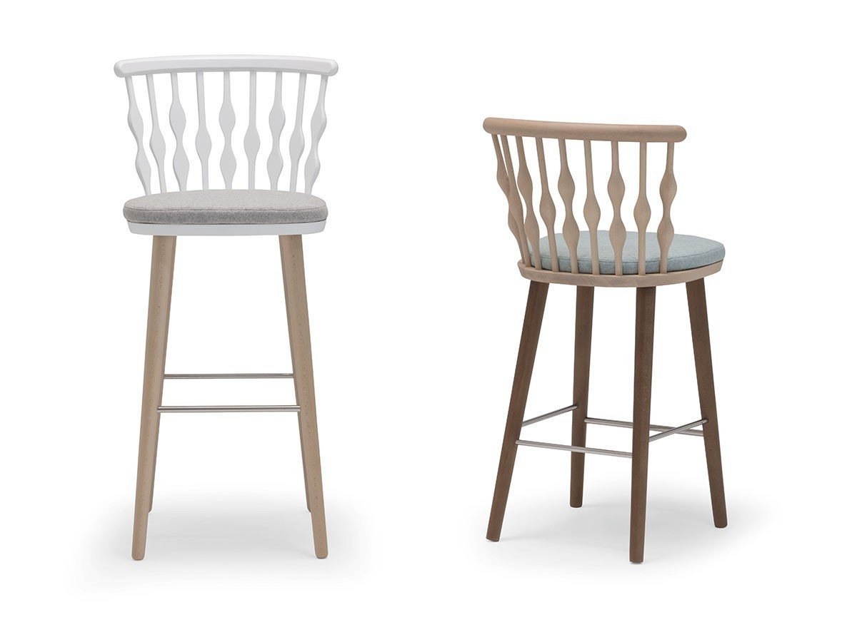 【アンドリュー ワールド/Andreu World / GOODS】のNub Counter Stool / ヌブ BQ1453 カウンタースツール 木脚 インテリア・キッズ・メンズ・レディースファッション・服の通販 founy(ファニー) 　クッション　Cushion, Throw Pillow　クラシック　Classic, Timeless Style　ビーチ　Beach, Seaside　レース　Lace, Lace Fabric　送料無料　Free Shipping　ホーム・キャンプ・アウトドア・お取り寄せ　Home Living / Home & Lifestyle / Camping Gear / Outdoor Camping　家具・インテリア　Home Furniture & Interior. Stylish & Functional Living Spaces　チェア・椅子　Seating & Chairs　スツール・バースツール　Stools & Bar Stools　ホーム・キャンプ・アウトドア・お取り寄せ　Home Living / Home & Lifestyle / Camping Gear / Outdoor Camping　家具・インテリア　Home Furniture & Interior. Stylish & Functional Living Spaces　チェア・椅子　Seating & Chairs　カウンターチェア・ハイチェア　Bar Stools / High Stools　左:バースツール(座面高78cm)、右:本商品(座面高66cm)|ID: prp329100003121050 ipo3291000000030203507