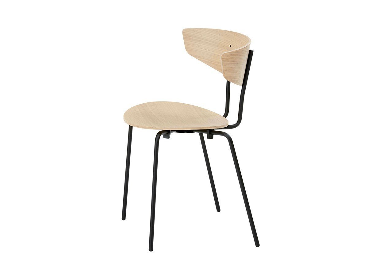 【ファームリビング/ferm LIVING / GOODS】のHerman Dining Chair / ハーマン ダイニングチェア(ブラックフレーム) インテリア・キッズ・メンズ・レディースファッション・服の通販 founy(ファニー) 　グラフィック　Graphic　コンパクト　Compact　スリム　Slim　テーブル　Table　バランス　Balance　フィット　Fit　フォルム　Form　フレーム　Flame　送料無料　Free Shipping　ホーム・キャンプ・アウトドア・お取り寄せ　Home,Garden,Outdoor,Camping Gear　家具・インテリア　Furniture　チェア・椅子　Chair　ダイニングチェア　Dining Chair　ホワイトオイルドオーク|ID: prp329100003129366 ipo3291000000021191097