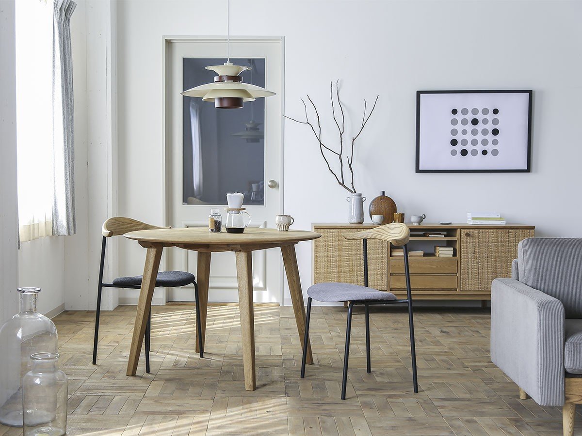 【クラッシュゲート/CRASH GATE / GOODS】のDECKE DINING TABLE / デッケ ダイニングテーブル 丸型 直径123cm(WF-1 / ナチュラル) 人気、トレンドファッション・服の通販 founy(ファニー) 　オイル　Oil　シンプル　Simple　テーブル　Table　バランス　Balance　フォルム　Form　ラウンド　Round　ホーム・キャンプ・アウトドア・お取り寄せ　Home,Garden,Outdoor,Camping Gear　家具・インテリア　Furniture　テーブル　Table　ダイニングテーブル　Dining Table　other-6|ID: prp329100003131387 ipo3291000000031494461
