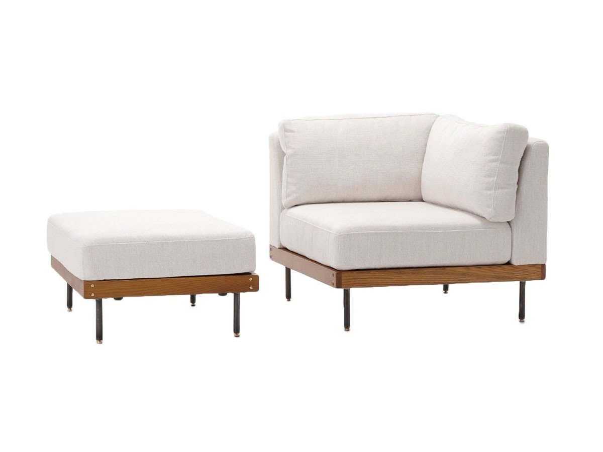 【ジャーナルスタンダード ファニチャー/journal standard Furniture / GOODS】のLILLE CORNER SOFA / リル コーナー ソファ インテリア・キッズ・メンズ・レディースファッション・服の通販 founy(ファニー) 　ウッド　Wood　コンパクト　Compact　シンプル　Simple　スリム　Slim　テーブル　Table　ヴィンテージ　Vintage　ホーム・キャンプ・アウトドア・お取り寄せ　Home,Garden,Outdoor,Camping Gear　家具・インテリア　Furniture　ソファー　Sofa　張地:ホワイト|ID: prp329100003137425 ipo3291000000030193409