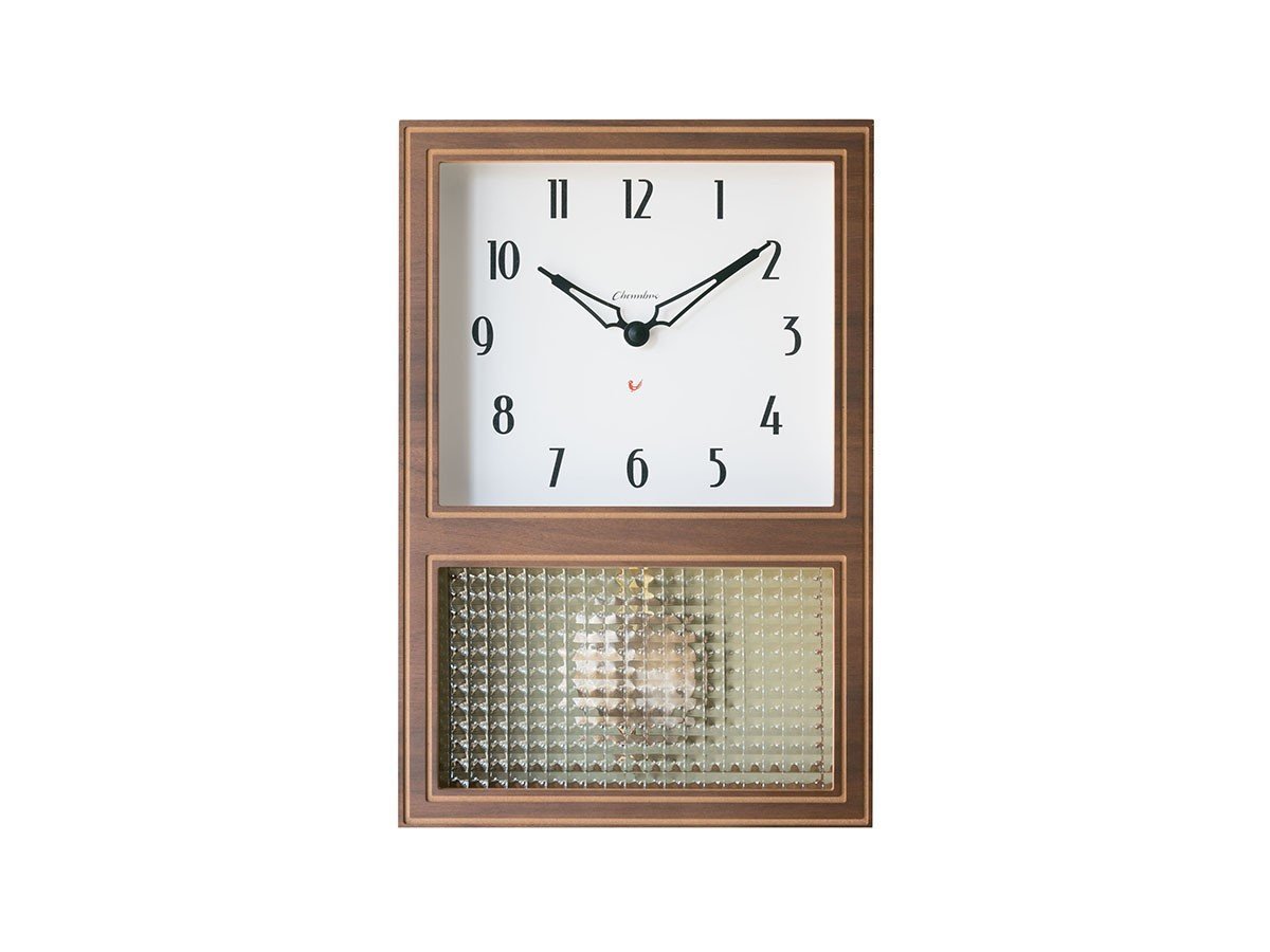 【フライミーパーラー/FLYMEe Parlor / GOODS】のWall Clock / 振り子時計 #112396 インテリア・キッズ・メンズ・レディースファッション・服の通販 founy(ファニー) 　送料無料　Free Shipping　チェック　Check, Plaid, Tartan　フランス　France, French　ブロック　Block, Solid Block Pattern　時計　Watch, Wristwatch　ホーム・キャンプ・アウトドア・お取り寄せ　Home Living / Home & Lifestyle / Camping Gear / Outdoor Camping　家具・インテリア　Home Furniture & Interior. Stylish & Functional Living Spaces　その他 インテリア雑貨、家具　Home Decor & Furniture Extras　ウォルナット|ID: prp329100003144043 ipo3291000000030191015