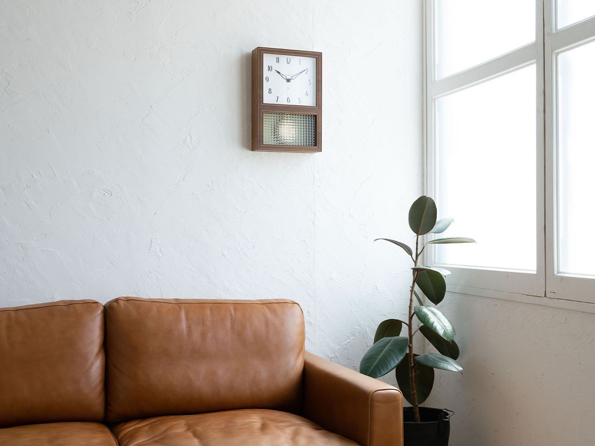 【フライミーパーラー/FLYMEe Parlor / GOODS】のWall Clock / 振り子時計 #112396 インテリア・キッズ・メンズ・レディースファッション・服の通販 founy(ファニー) 　送料無料　Free Shipping　チェック　Check, Plaid, Tartan　フランス　France, French　ブロック　Block, Solid Block Pattern　時計　Watch, Wristwatch　ホーム・キャンプ・アウトドア・お取り寄せ　Home Living / Home & Lifestyle / Camping Gear / Outdoor Camping　家具・インテリア　Home Furniture & Interior. Stylish & Functional Living Spaces　その他 インテリア雑貨、家具　Home Decor & Furniture Extras　ウォルナット|ID: prp329100003144043 ipo3291000000030191031