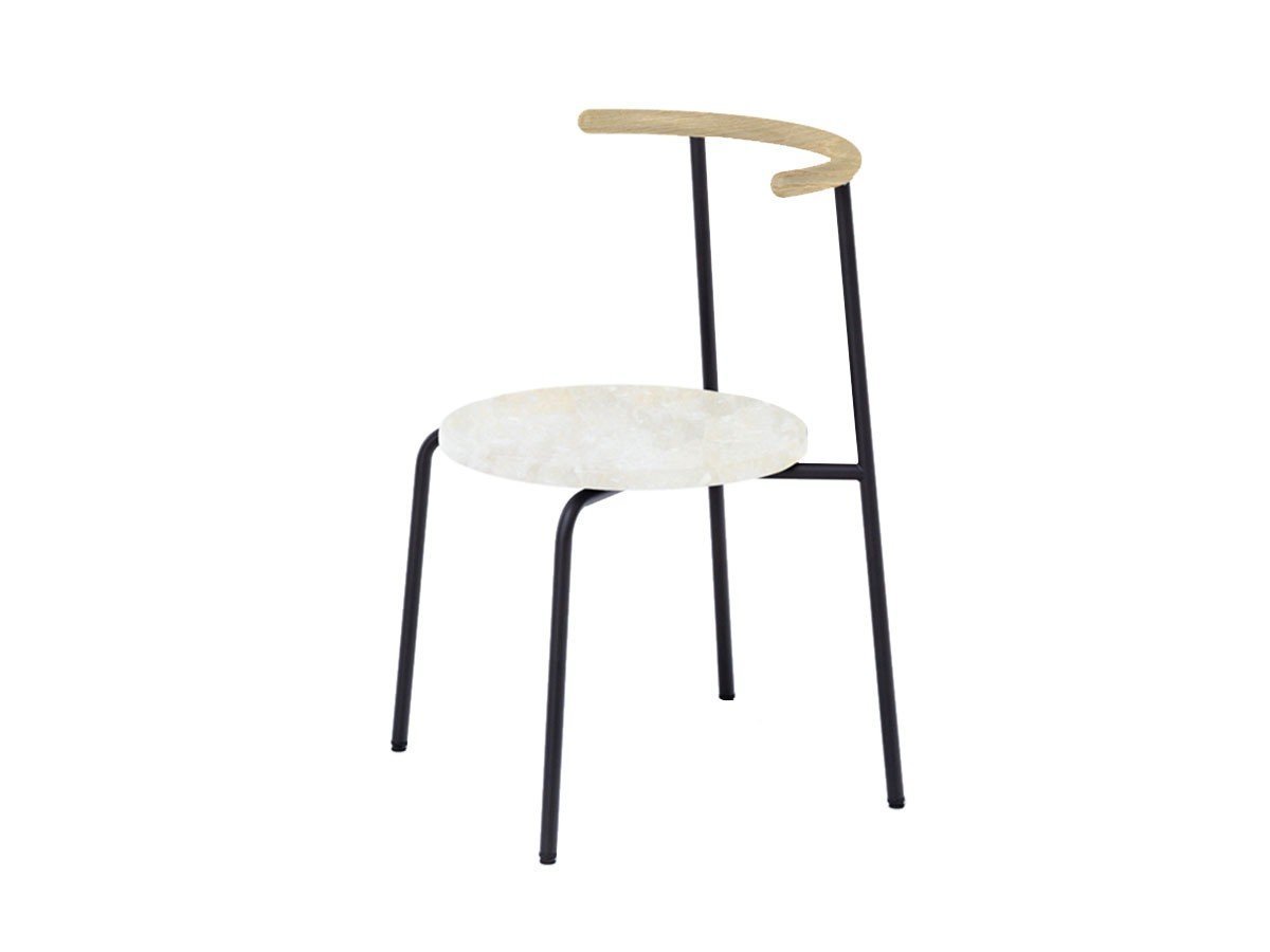 【アージェントアンドゥ/Urgent Undo / GOODS】のKu "air" Chair 1.0 / クー “エア” チェア 1.0 (ホワイトセーターストーン) インテリア・キッズ・メンズ・レディースファッション・服の通販 founy(ファニー) 　エレガント 上品　Elegant　ストーン　Stone　セーター　Sweater　フレーム　Flame　送料無料　Free Shipping　ホーム・キャンプ・アウトドア・お取り寄せ　Home,Garden,Outdoor,Camping Gear　家具・インテリア　Furniture　チェア・椅子　Chair　ダイニングチェア　Dining Chair　背面ウッド:チェスナット(クリア塗装)、フレームブラック|ID: prp329100003169533 ipo3291000000021427460