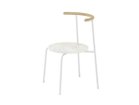 【アージェントアンドゥ/Urgent Undo / GOODS】のKu "air" Chair 1.0 / クー “エア” チェア 1.0 (ホワイトセーターストーン) 背面ウッド:チェスナット(クリア塗装)、フレームホワイト|ID:prp329100003169533