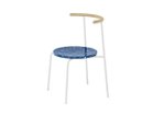 【アージェントアンドゥ/Urgent Undo / GOODS】のKu "air" Chair 1.0 / クー “エア” チェア 1.0 (ライトデニムストーン) 背面ウッド:チェスナット(クリア塗装)、フレームホワイト|ID:prp329100003169535