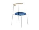 【アージェントアンドゥ/Urgent Undo / GOODS】のKu "air" Chair 1.0 / クー “エア” チェア 1.0 (ダークデニムストーン) 背面ウッド:チェスナット(クリア塗装)フレームホワイト|ID:prp329100003169536